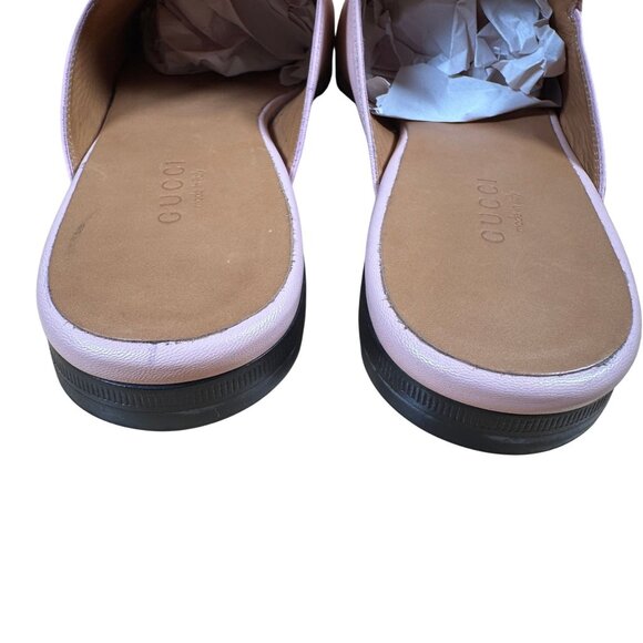 Gucci Princetown Horsebit Loafer Mule Blush Pink Leather Slip-On Flat EU 36.5 - Picture 8 of 12